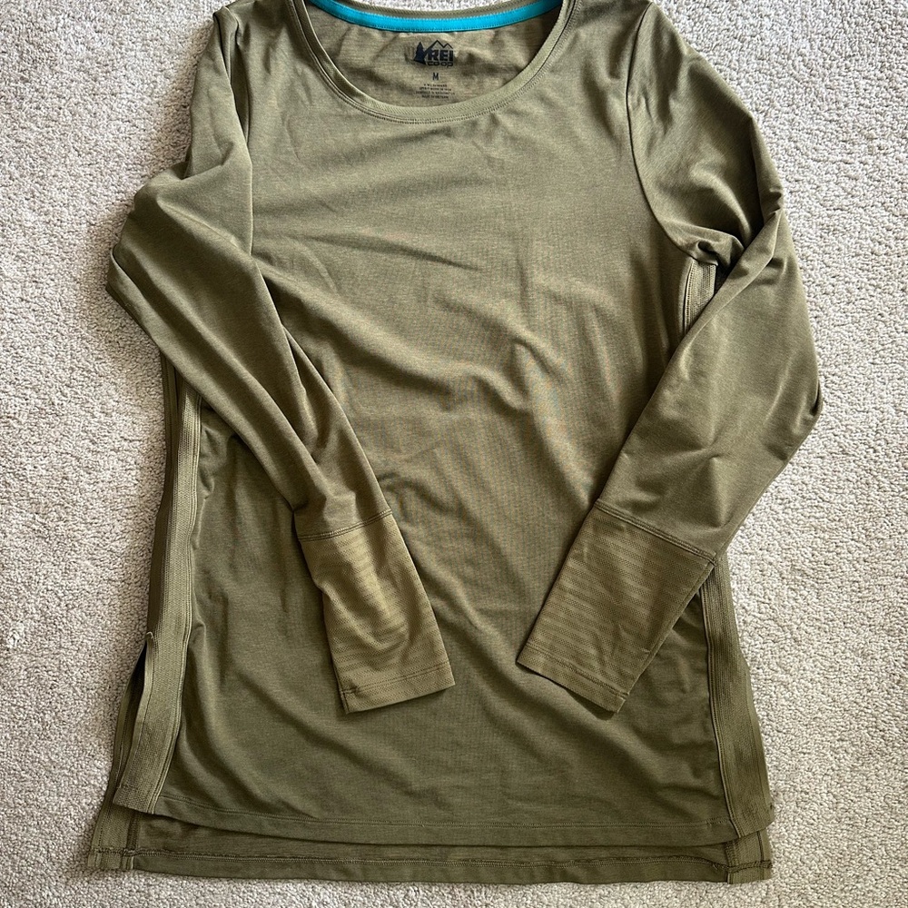 REI Olive Long Sleeve Women's Tee